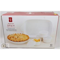 10PC STONEWARE BAKING SET