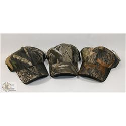 LOT OF 3 NEW MOSSY OAK ADJUSTABLE BALL CAPS
