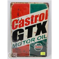 NEW! 8" X 12" CASTROL GTX MOTOR OIL METAL SIGN