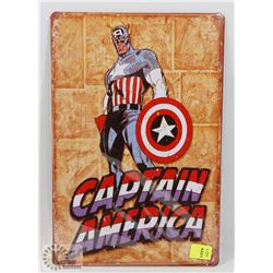 NEW! 8" X 12" CAPTAIN AMERICA METAL SIGN