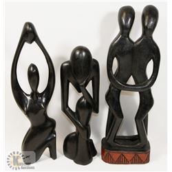 LOT OF 3 AFRICAN THEMED STATUES