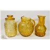 Image 1 : YELLOW VASES AND COOKIE JAR