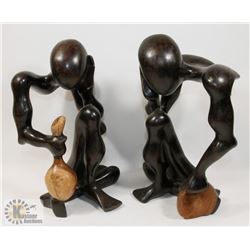 2 LARGE AFRICAN  STATUES