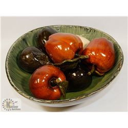 CERAMIC FRUIT BOWL WITH CERAMIC FRUIT