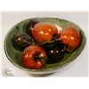 Image 1 : CERAMIC FRUIT BOWL WITH CERAMIC FRUIT