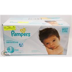 CASE OF PAMPERS SENSITIVE SIZE 1- 84 COUNT