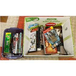 BOX OF ASSORTED DVD'S , VIDEO GAMES INCLUDING