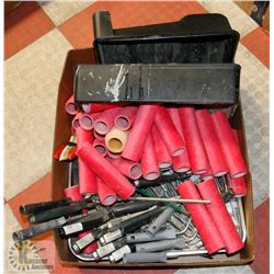 BOX OF PAINTING SUPPLIES