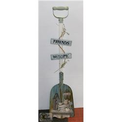 "FRIENDS WELCOME" DECORATIVE SHOVEL