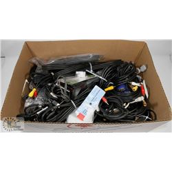 BOX OF ASSORTED CABLES