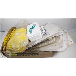 BOX OF SAFETY SHIELDS/TAGS