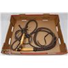 Image 1 : LOT OF 2 LEATHER & WOOD HANDLED WHIPS