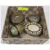 Image 1 : BASKET OF PEWTER TRINKET BOXES & FABREGE STYLE EGG