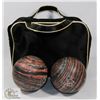 Image 1 : 2 FIVE PIN BOWLING BALLS IN CASE