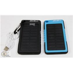 LOT OF 2 EDDIE BAUER SOLAR POWER BATTERY CHARGERS