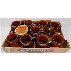 LOT OF 10 LORD NELSON POTTERY MUGS.