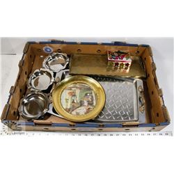 LARGE BOX OF METAL WARES