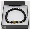 Image 1 : NEW! "OWL" NATURAL LAVA STONE BEADS BRACELET