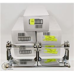 6 DOUBLE ROLL TOILET PAPER WALL MOUNTS