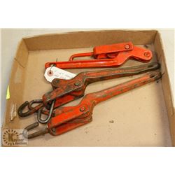 LOT OF THREE 6" 1250LB LOAD BINDER