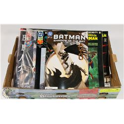 FLAT OF ASSORTED COMIC BOOKS INCLUDING BATMAN,