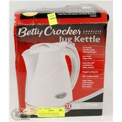 BETTY CROCKER CORDLESS ELECTRIC 12 CUP JUG KETTLE