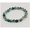 Image 1 : #11-NATURAL GREEN FLUORITE BEAD BRACELET