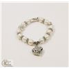 Image 1 : #77-FRESH WATER PEARL WITH HEART SHAPE BRACELET