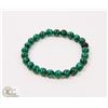 Image 1 : #69-NATURAL MALACHITE & MATTE BEAD BRACELET 8MM