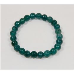 #119-NATURAL GREEN AVENTURINE BEAD BRACELET 8MM