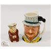 Image 1 : LOT OF TWO MADE IN ENGLAND TOBY JUGS