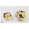 Image 1 : LOT OF TWO BONE CHINA (ENGLAND) FLOWER