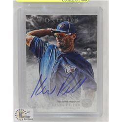 KEVIN PILLAR BLUE JAYS SIGNED BASEBALL CARD.