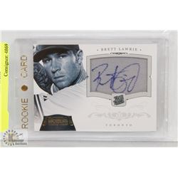 BRETT LAWRIE ROOKIE BLUE JAYS SIGNED BASEBALL CARD