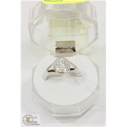 #12-CUBIC ZIRCONIA RING .925 STERLING SILVER RING
