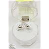 Image 1 : #12-CUBIC ZIRCONIA RING .925 STERLING SILVER RING