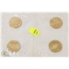 Image 1 : LOT OF 4 SEALED CANADIAN CONFEDERATION TOKENS
