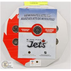 LOT OF CANADIAN COINS, WINNIPEG JETS QUARTER AND