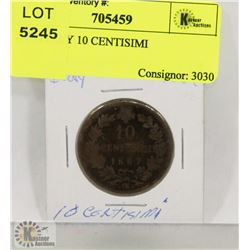 1867 ITALY 10 CENTISIMI
