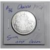 Image 1 : 2)  CANADIAN 1954  SILVER 50 CENT COIN