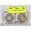 Image 1 : LOT OF 2 CANADA $1 COINS, 1964, 1958