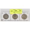 Image 1 : LOT OF 3 CANADA 50 CENT COINS 1929, 1942, 1943