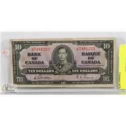 1937 CANADA $10 BILL