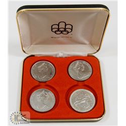 LOT OF 4 ONE CROWN COINS INC 1986 ISLE OF MAN