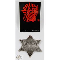 NEW METAL REPLICA SILVER SHERIFF BADGE