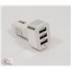 Image 1 : 3 PORT USB CAR CHARGER ADAPTOR.