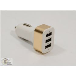 3 PORT USB CAR CHARGER ADAPTOR.