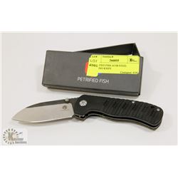 PETRIFIED FISH AUS8 STEEL FOLDING KNIFE