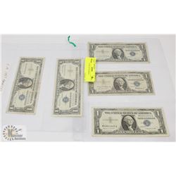 LOT OF5 USA 1957 $1 BILLS