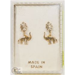 MADE IN SPAIN, 18K GOLD PLATED ELEPHANT EARRINGS